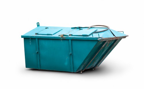 Empty van ready for commercial waste removal in Chertsey high street